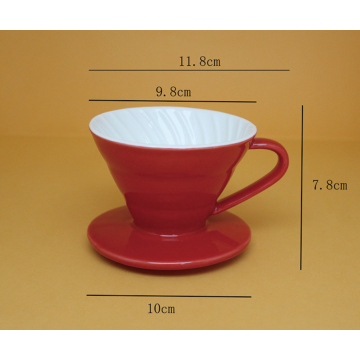 Tazza con filtro per caffè in ceramica con gocciolatore V60 Pour